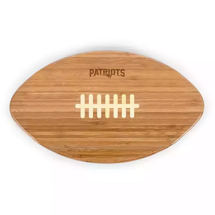 Kirklands Home New England Patriots Bamboo Football Cutting Board Tan Clearance