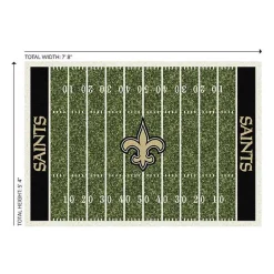 Kirklands Home New Orleans Saints Home Field Area Rug, 6x8 Green Outlet
