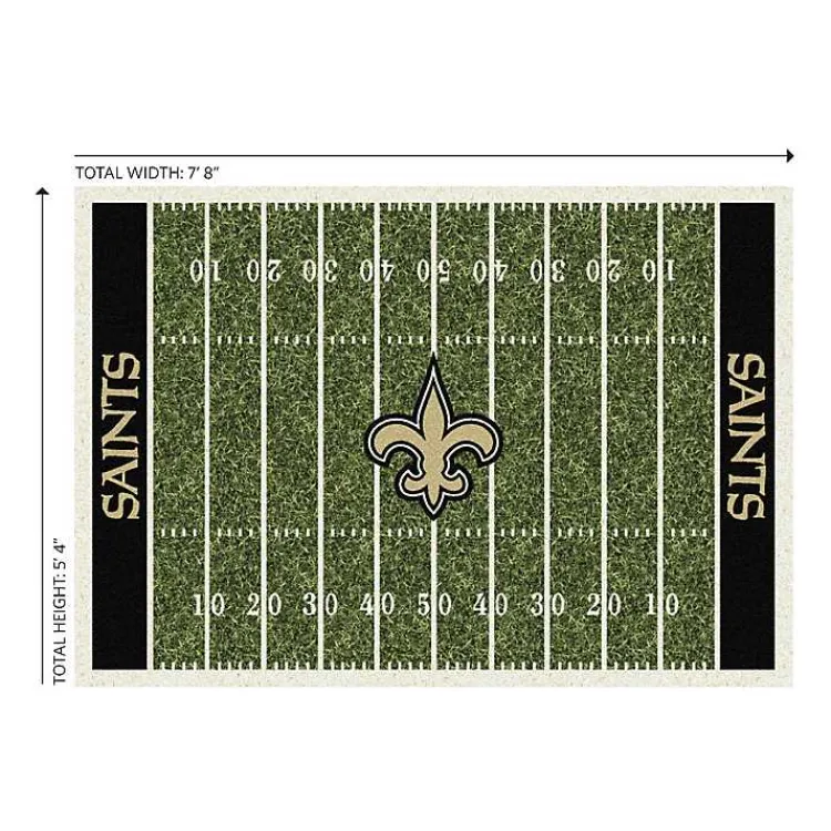 Kirklands Home New Orleans Saints Home Field Area Rug, 6x8 Green Outlet