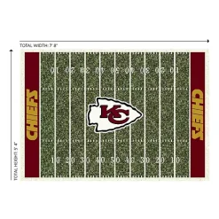 Kirklands Home NFL Kansas City Chiefs Home Field Area Rug, 6x8 Clearance
