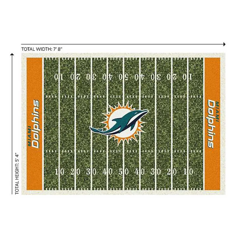 Kirklands Home NFL Miami Dolphins Home Field Area Rug, 6x8 New