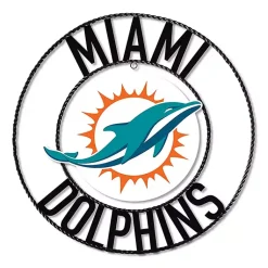 Kirklands Home NFL Miami Dolphins Wrought Iron Wall Plaque