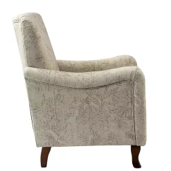 Kirklands Home Nicola Beige Linen Upholstered Armchair Tan Discount