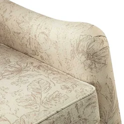 Kirklands Home Nicola Beige Linen Upholstered Armchair Tan Discount