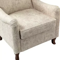 Kirklands Home Nicola Beige Linen Upholstered Armchair Tan Discount