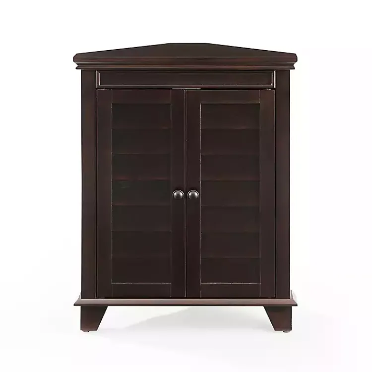 Kirklands Home Nikki Dark Wooden Corner Cabinet Brown Outlet