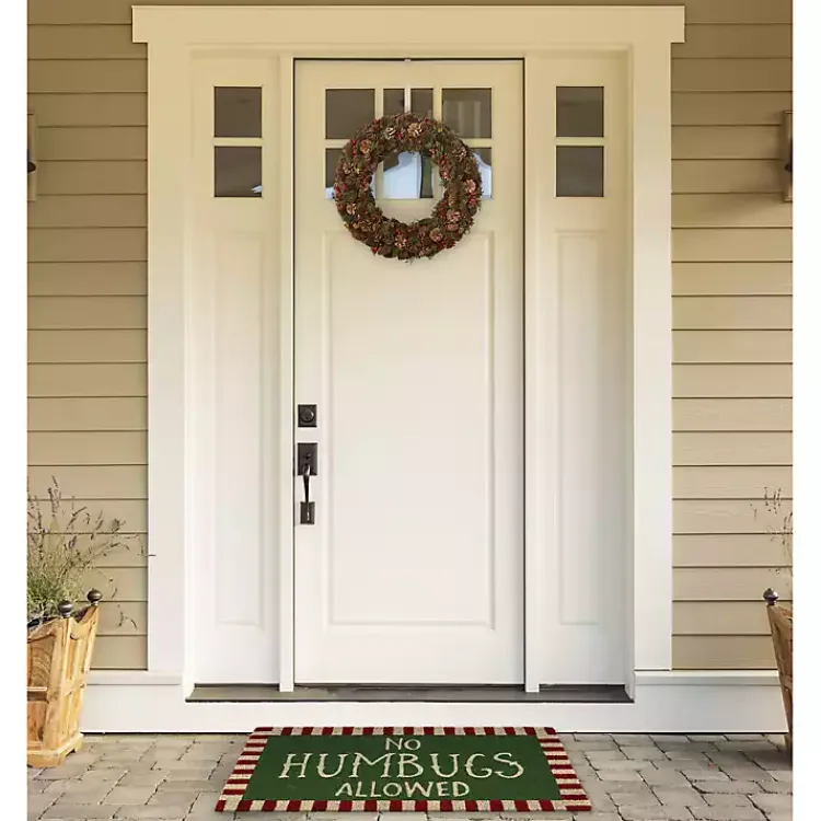 Outdoor Christmas Decorations>Kirklands Home No Humbugs Doormat Multi