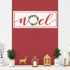 Christmas Art & Wall Decor>Kirklands Home Noel Christmas Wreath Metal Wall Sign