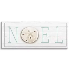 Christmas Art & Wall Decor>Kirklands Home Noel Sand Dollar Canvas Art Print White
