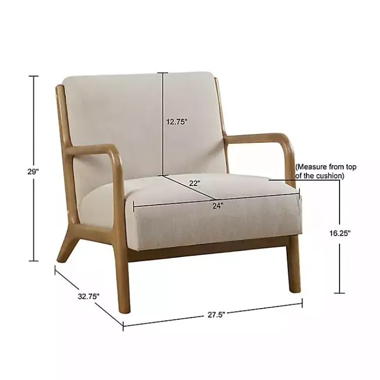 Kirklands Home Nolan Cream Lounge Accent Chair White New