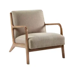 Kirklands Home Nolan Sand Mid-Century Accent Chair Tan Outlet