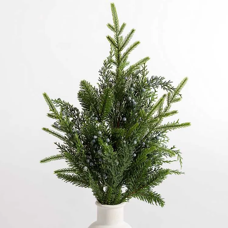 Stems & Bouquets>Kirklands Home Norfolk Pine and Blue Berry Stem