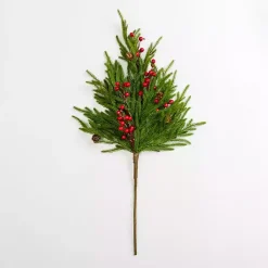 Christmas Arrangements & Garland>Kirklands Home Norfolk Red Berry Spray