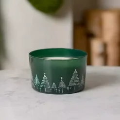 Candles>Kirklands Home Norfolk Tree Triple Wick Jar Candle Green