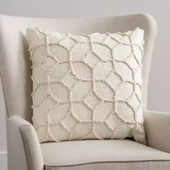 Pillows>Kirklands Home Norman Pillow Ivory