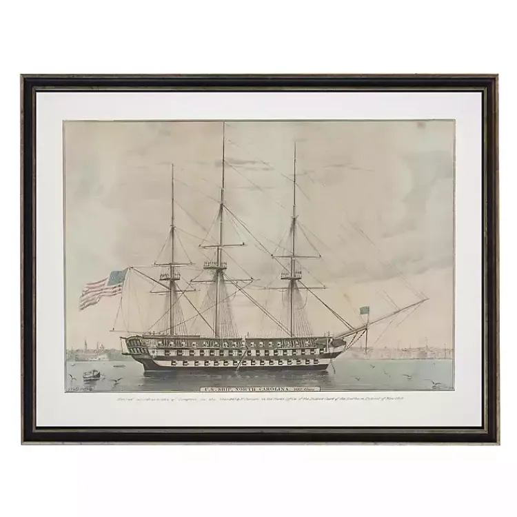 Kirklands Home North Carolina United States Ship Framed Art Print Hot