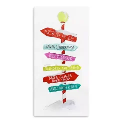 Christmas Art & Wall Decor>Kirklands Home North Pole Directions Canvas Art Print