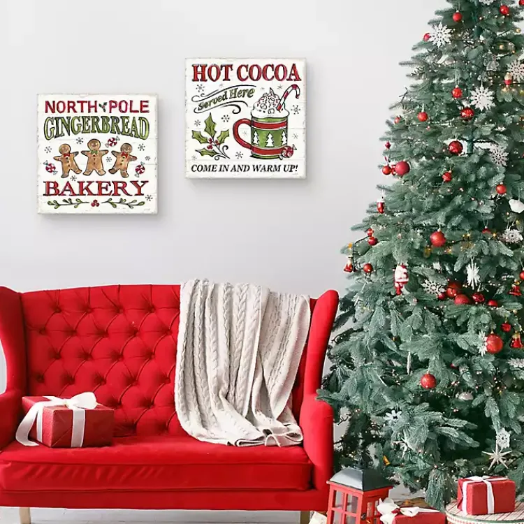 Christmas Art & Wall Decor>Kirklands Home North Pole Gingerbread Cocoa 2-pc. Art Set