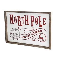 Christmas Art & Wall Decor>Kirklands Home North Pole Trading Post Wall Plaque