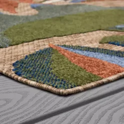 Kirklands Home North Shore Botanical Outdoor Area Rug, 7x10 Multi Outlet