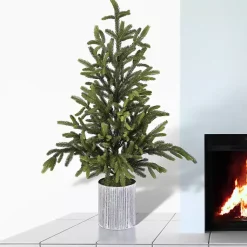 Christmas Arrangements & Garland>Kirklands Home Norway Spruce Potted Christmas Tree
