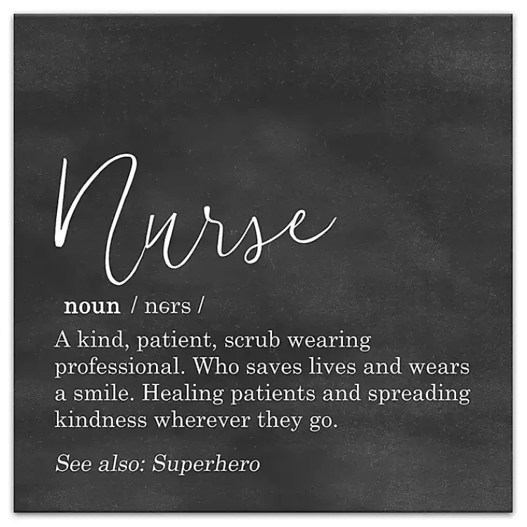 Kirklands Home Nurse Definition Canvas Art Print Black Hot