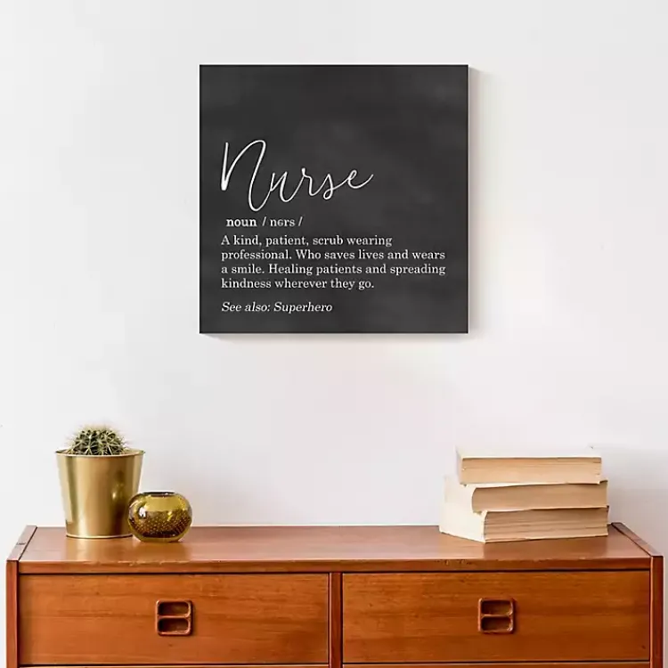 Kirklands Home Nurse Definition Canvas Art Print Black Hot