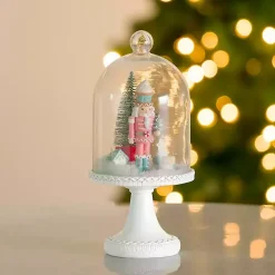 Christmas Decorations>Kirklands Home Nutcracker and Candy Glass Cloche