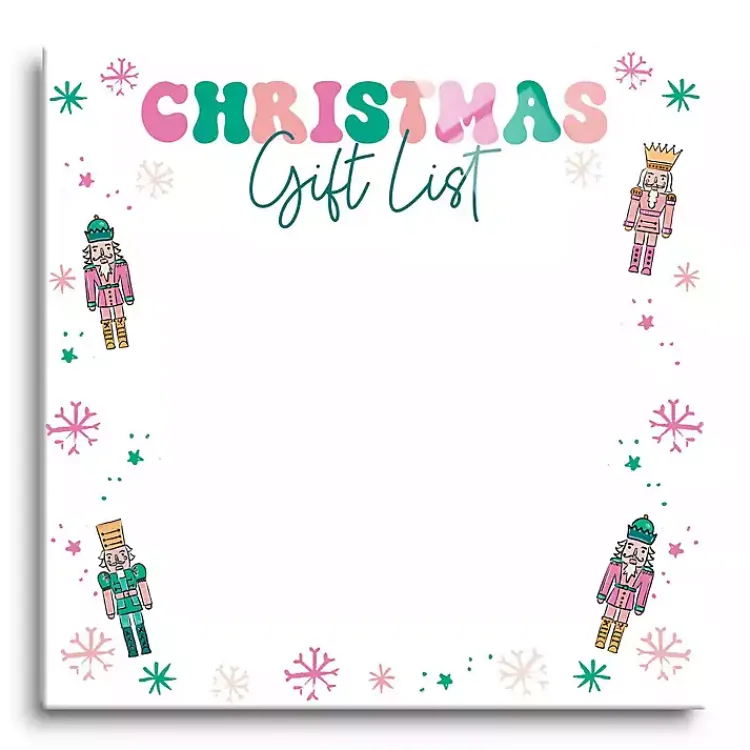 Christmas Art & Wall Decor>Kirklands Home Nutcracker Christmas Gift List Dry Erase Board