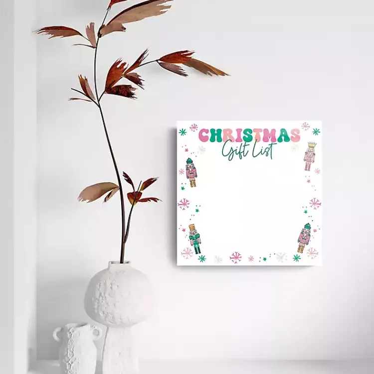Christmas Art & Wall Decor>Kirklands Home Nutcracker Christmas Gift List Dry Erase Board