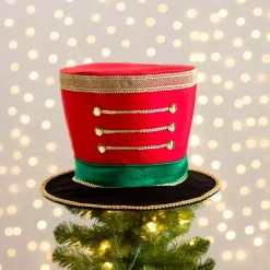 Christmas Tree Decorations>Kirklands Home Nutcracker Hat Christmas Tree Topper Red