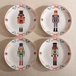 Kirklands Home Nutcracker Salad Plates, Set of 4 New