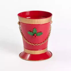 Christmas Decorations>Kirklands Home Nutcracker Top Hat Christmas Planter Red