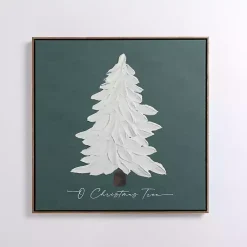 Christmas Art & Wall Decor>Kirklands Home O Christmas Tree Stucco Framed Canvas Print