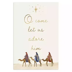 Christmas Art & Wall Decor>Kirklands Home O' Come Let Us Adore Christmas Wall Plaque
