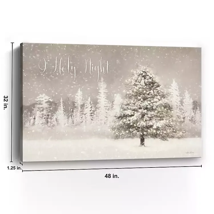 Christmas Art & Wall Decor>Kirklands Home O Holy Night Snowy Tree Canvas Art Print