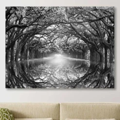 Kirklands Home Oak Alley Reflection Giclee Canvas Art Print Hot
