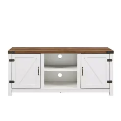 Kirklands Home Oak Farmhouse Double Door TV Stand Online
