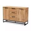 Kirklands Home Oak Wood and Metal Sideboard Buffet Best