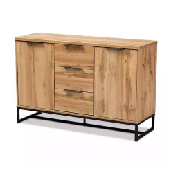 Kirklands Home Oak Wood and Metal Sideboard Buffet Best