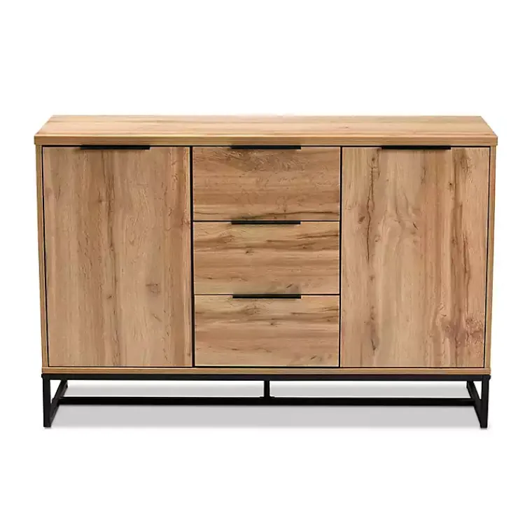Kirklands Home Oak Wood and Metal Sideboard Buffet Best