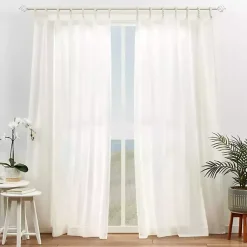 Kirklands Home Oatmeal Braided 2-pc. Curtain Panel Set, 108 in.