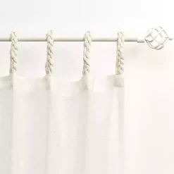 Kirklands Home Oatmeal Braided 2-pc. Curtain Panel Set, 108 in.