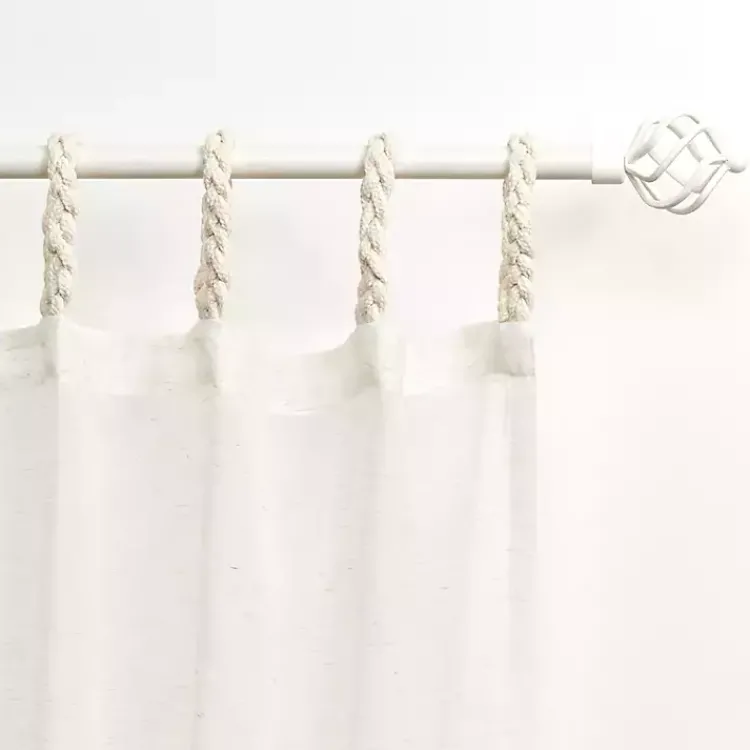Kirklands Home Oatmeal Braided 2-pc. Curtain Panel Set, 96 in. Ivory Outlet