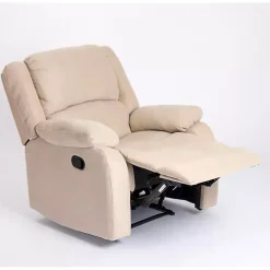 Kirklands Home Oatmeal Performance Fabric Barrett Recliner Tan Hot