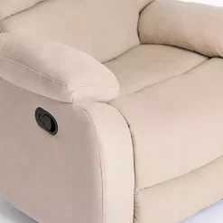 Kirklands Home Oatmeal Performance Fabric Barrett Recliner Tan Hot