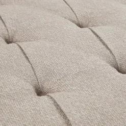 Kirklands Home Oatmeal Tufted Square Ottoman Tan Outlet