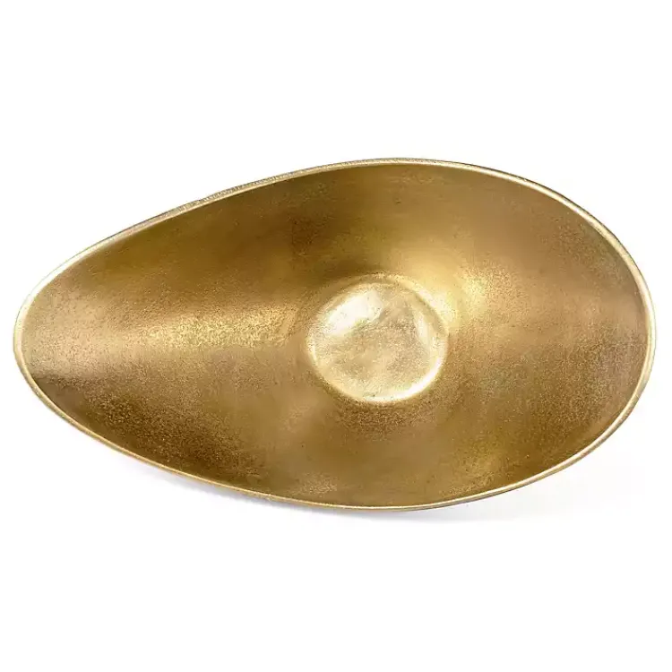 Decorative Bowls & Jars>Kirklands Home Oblong Black and Gold Bowl, 11 in