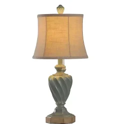 Kirklands Home Ocean Blue and Gold Table Lamp Tan Clearance