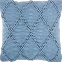Pillows>Kirklands Home Ocean Diamond Lattice Throw Pillow Blue